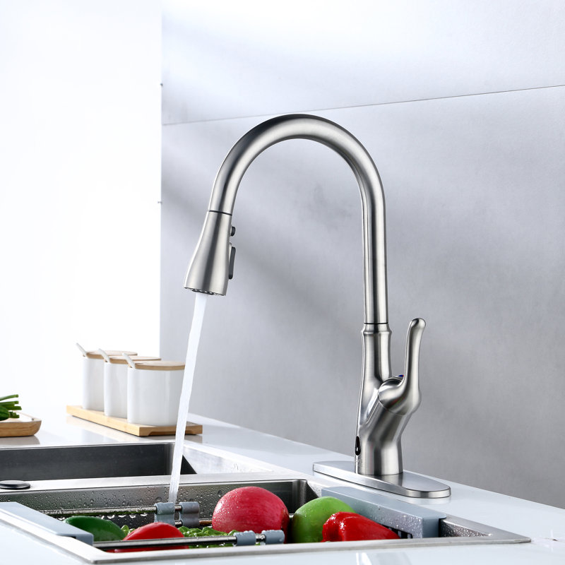 Clovis Goods Pull Down Touchless Kitchen Faucet & Reviews Wayfair